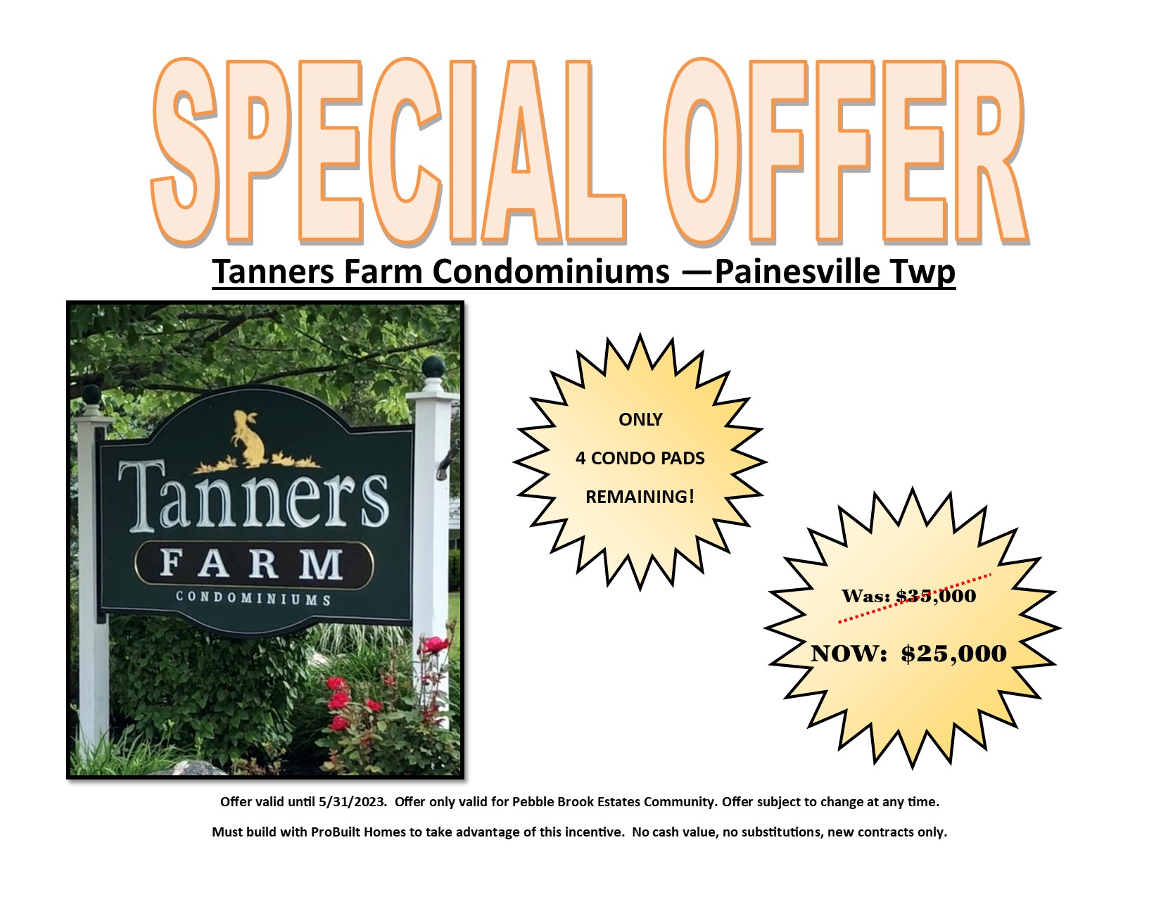 Special Offer Tanners Farm ProBuilt Homes, Inc.